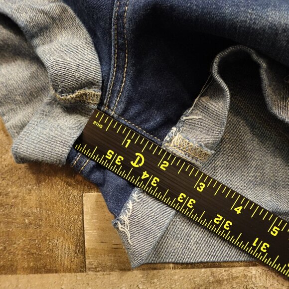 PAIGE Jimmy Jimmy Jean Shorts Women’s 25 Blue Roll Cuff Cabrera Distressed - Picture 7 of 11